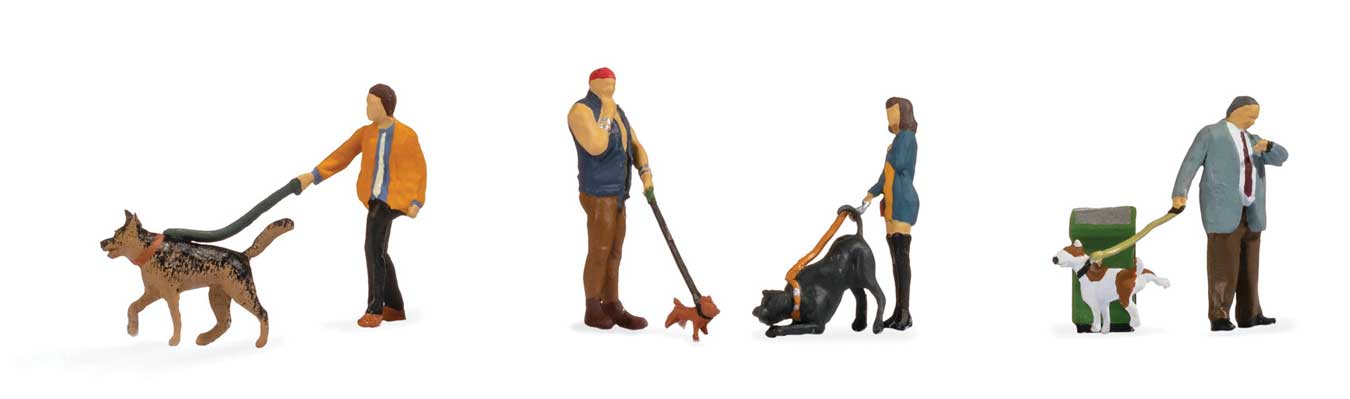 Walthers SceneMaster 6082 HO Scale People with Dogs