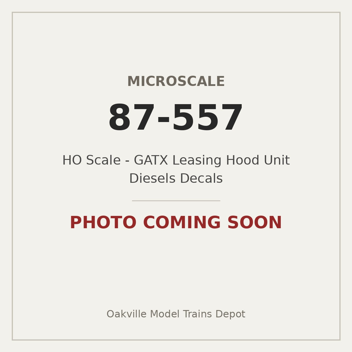 Microscale 87-557 HO GATX Leasing Diesels decals - photo coming soon