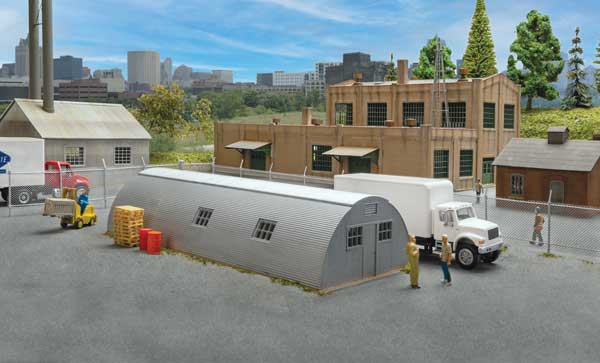 Walthers Cornerstone 3560 HO Scale Quonset Hut - Kit - 6-9/16 x 2-3/4 x 1-1/2" 16.6 x 6.9 x 3.8cm