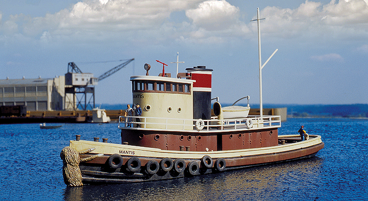 Walthers Cornerstone 3153 HO Scale Railroad Tugboat - Kit - 13 x 3-1/2 x 3-7/8" 32 x 8.7 x 9.6cm