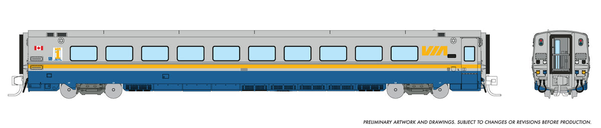 Rapido 508011 N scale LRC Business Class Coach, VIA Rail Original Scheme