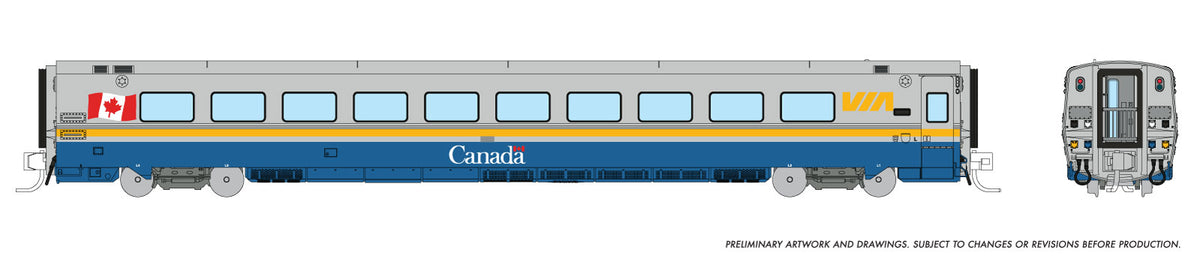 Rapido 508012 N scale LRC Coach, VIA Rail Canada Scheme