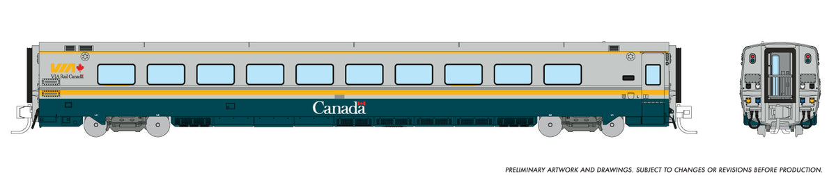 Rapido 508014 N scale LRC Coach, VIA Rail Renaissance Scheme
