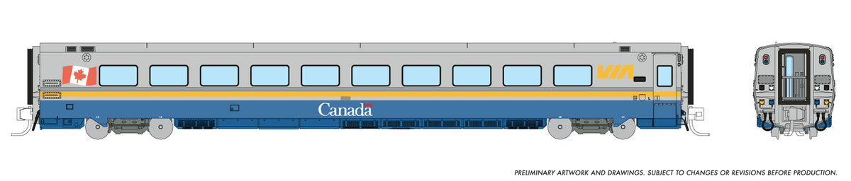Rapido 508018 N scale LRC Coach, VIA Rail Canada Scheme / Faded