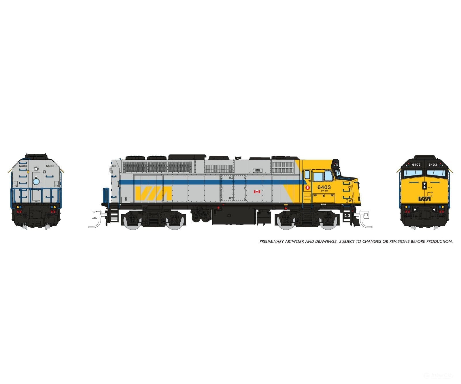 Rapido 580011 N Scale VIA Rail F40PH-2D — Original Scheme #6410 (Standard DC (silent)) - Oakville Model Trains Depot