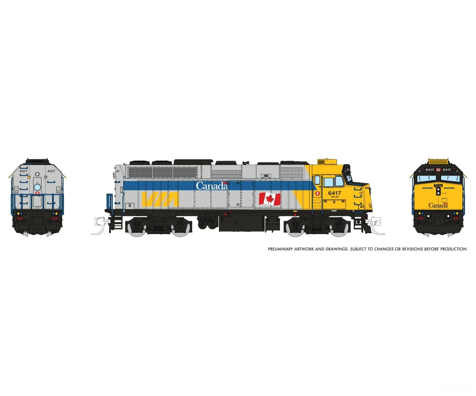 Rapido 580015 N Scale VIA Rail F40PH-2D — Canada Scheme #6433 (Standard DC (silent)) - Oakville Model Trains Depot