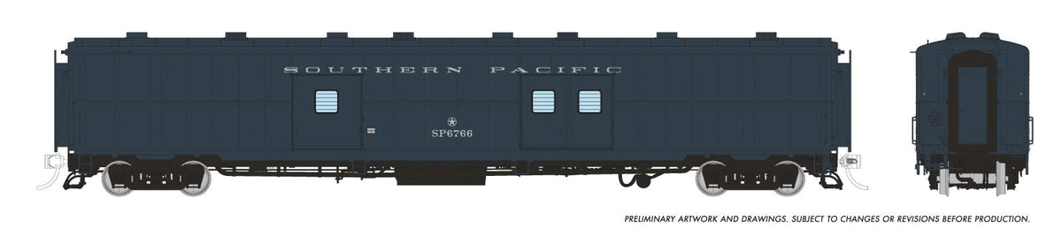 Rapido HO scale PC&F Econo baggage car, Southern Pacific baggage/messenger, early doors