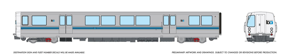 Rapido HO scale Bay Area Rapid Transit C end car