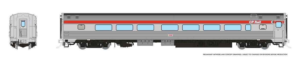 Rapido HO scale Budd Coach, CP Rail Action Red