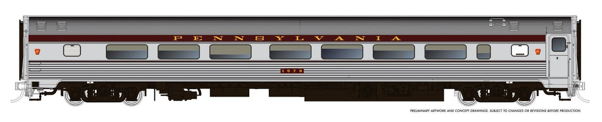 Rapido HO scale Budd Coach, Pennsylvania Congressional scheme
