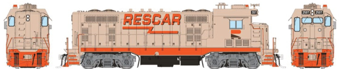Rapido HO Scale Santa Fe CF7 Square Cab — Rescar Companies #2535 (DC/DCC/Sound)