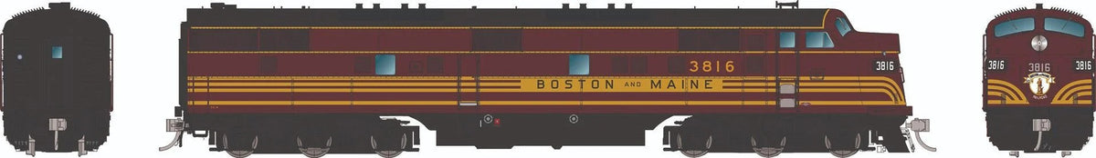 Rapido HO scale EMD E7A, Boston & Maine red scheme