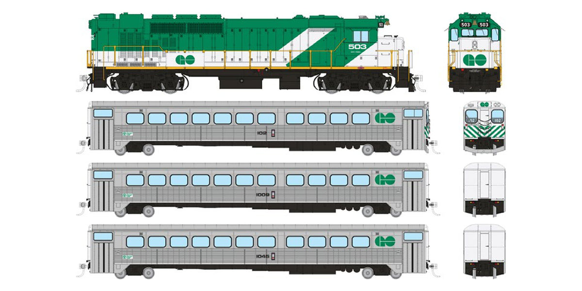 Rapido HO GO Transit 60th anniversary set Early Green Set