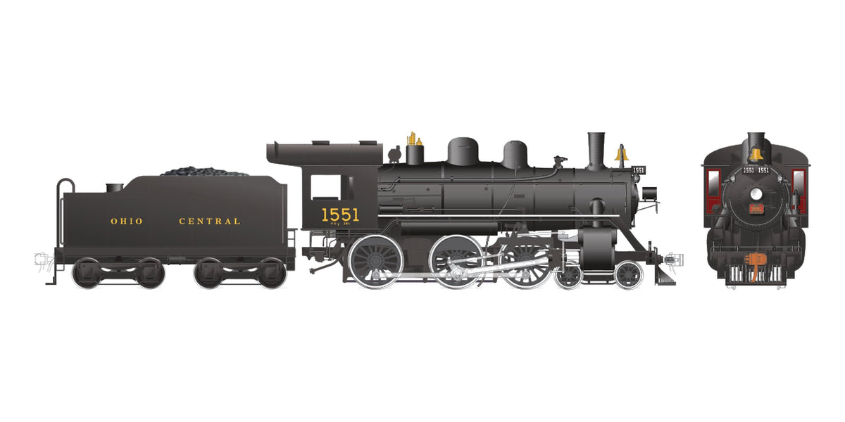 Rapido HO CNR H-6-g 4-6-0 Ohio Central #1551