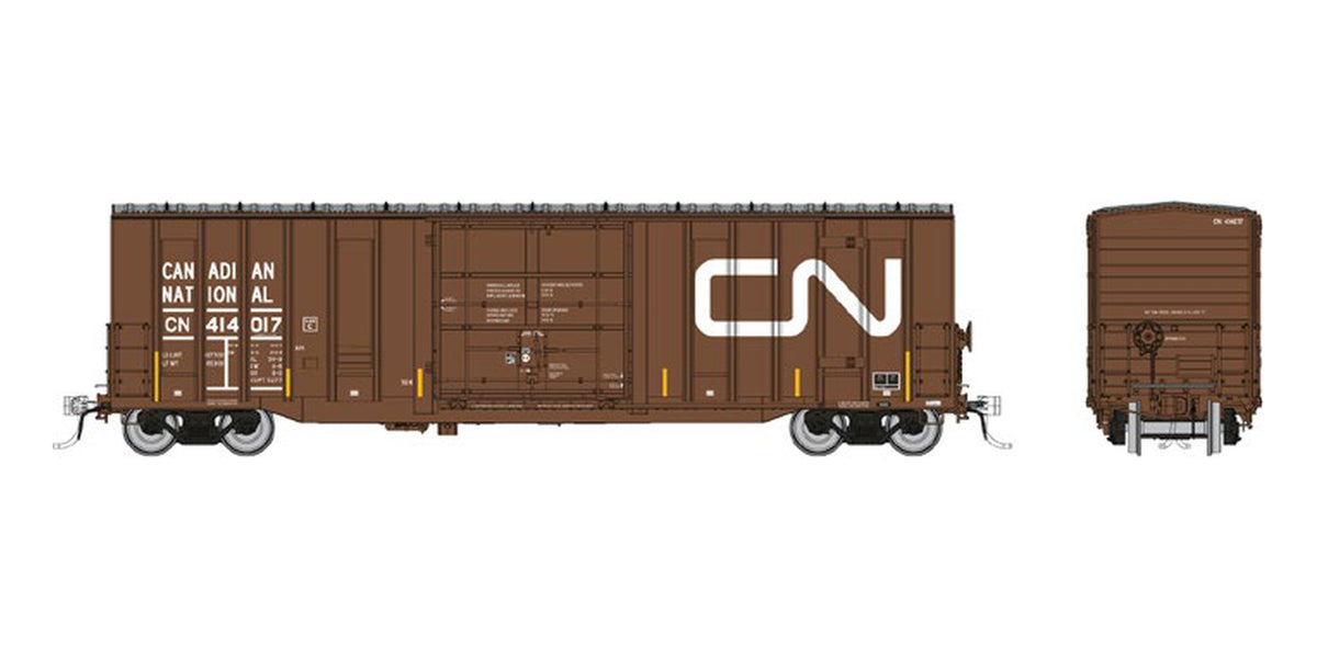 Rapido HO Trenton Works 5277 boxcar CN Faded w/ Conspicuity Stripes