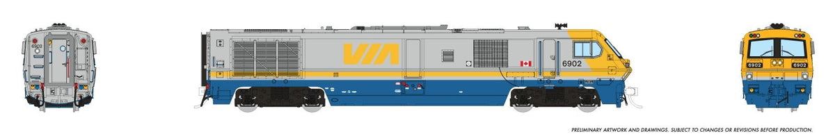 Rapido HO scale LRC locomotive, VIA Rail