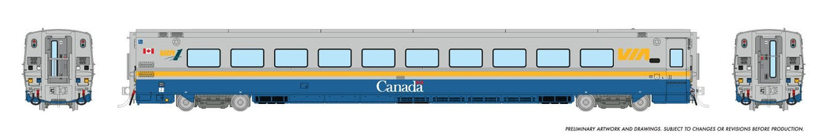 Rapido HO scale LRC VIA 1 car, VIA Rail Canada scheme
