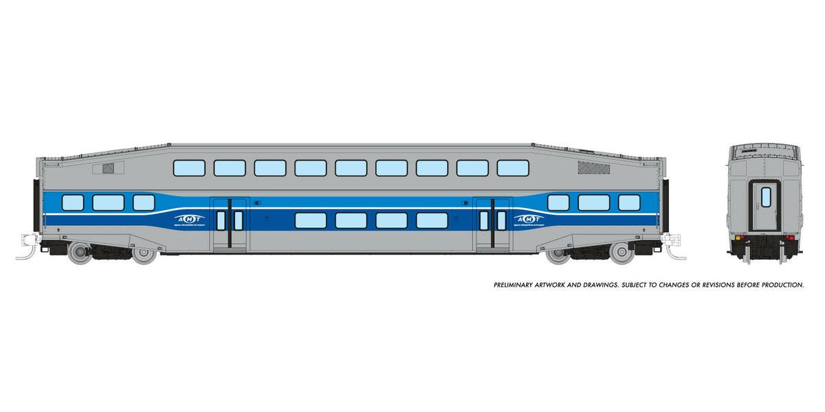 Rapido N scale BiLevel Commuter Car — AMT Montréal coach