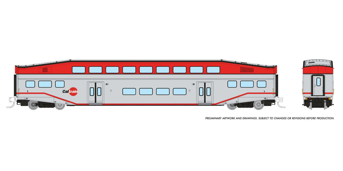 Rapido N scale BiLevel Commuter Car — CalTrain coach