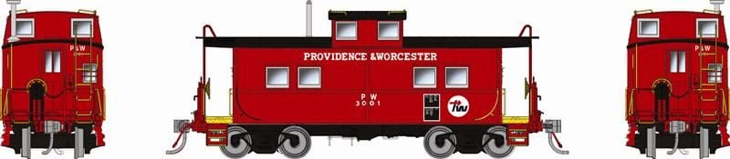 Rapido HO scale Northeastern-style steel caboose, Providence & Worcester