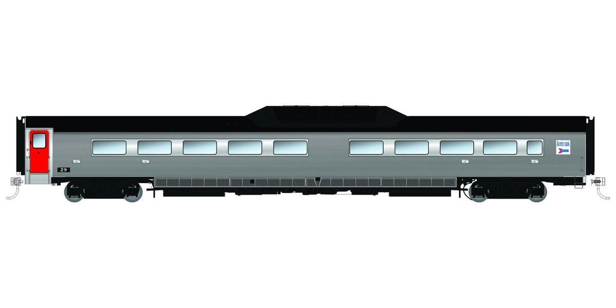 Rapido HO Budd Roger Williams unpowered intermediate car — Amtrak
