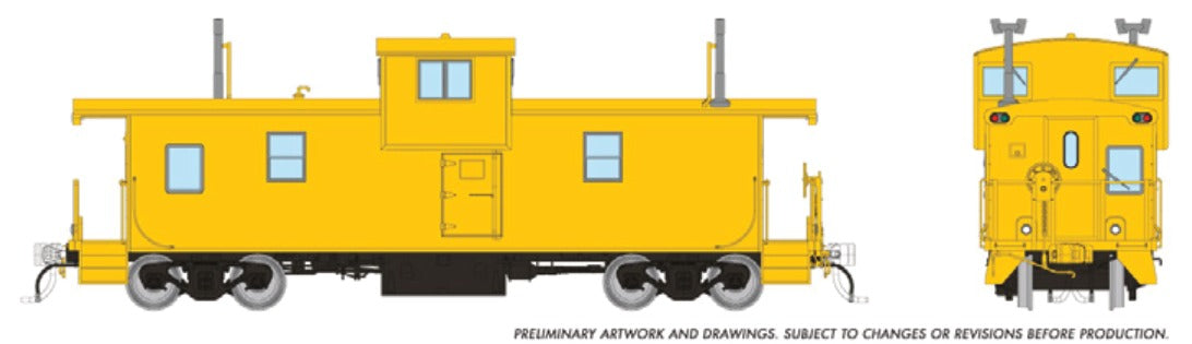 Rapido HO Squamish caboose Unlettered Yellow