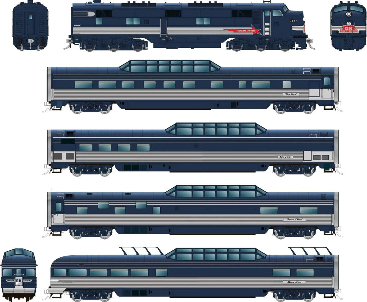 Rapido HO scale EMD Train of Tomorrow set