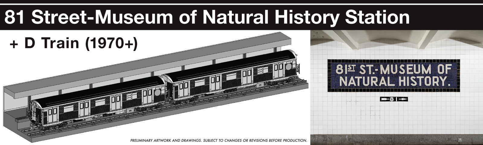 Rapido HO Scale NYC Subway Display Set: 81st-Museum Station + D Train (1970+)
