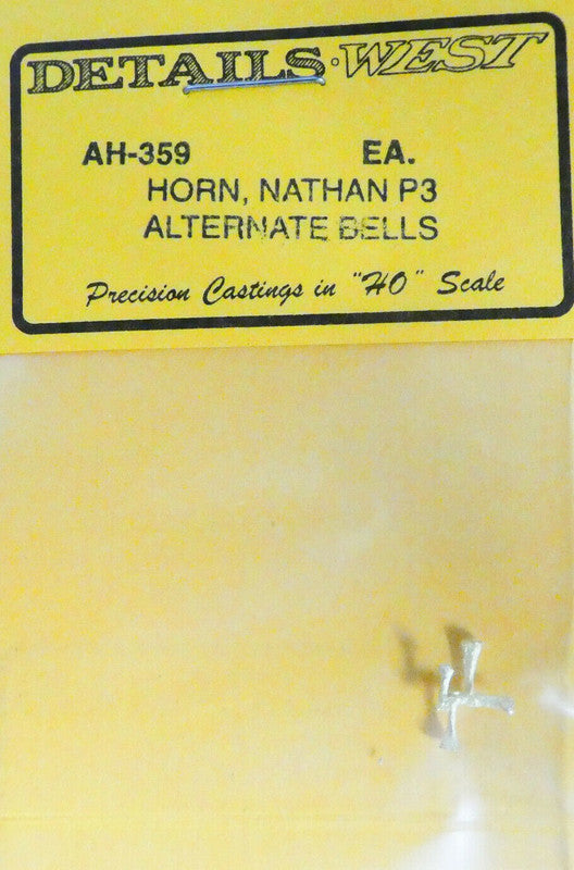 Details West 359 HO Scale Air Horn: Nathan P-3, Alternate Configuration (Brass) - 1