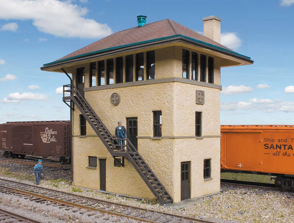 Walthers Cornerstone 2983 HO Scale Santa Fe Interlocking Tower - Kit - 2-7/8 x 4-7/8 x 5-1/8" 7.3 x 12.3 x 13cm