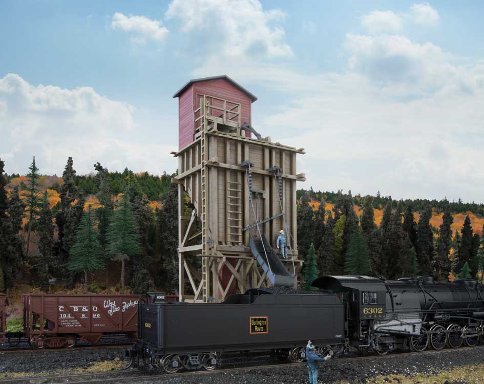 Walthers Cornerstone 4202 HO Scale Small Wood Coaling Station - Kit - 3 x 5-5/8 x 7-13/16" 7.8 x 14.1 x 19.7cm