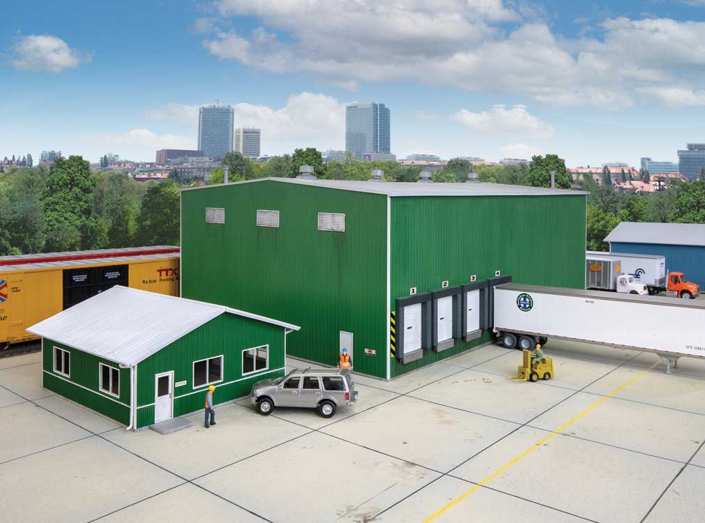 Walthers Cornerstone 4080 HO Scale Steel Warehouse - Kit