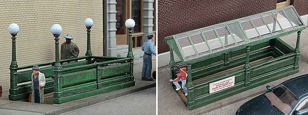 Walthers Cornerstone 3762 HO Scale Subway Entrance - Kit - Builds 2 Complete Models