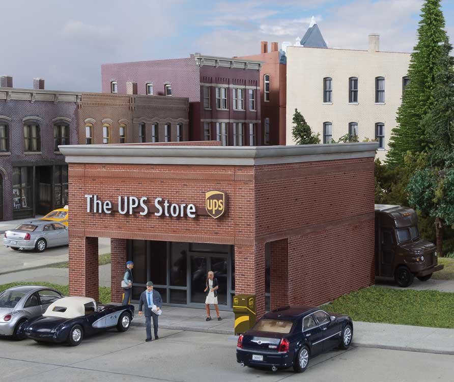 Walthers Cornerstone 4112 HO Scale The UPS Store(R) - Kit - 4-5/16 x 3-5/8 x 2-3/4" 10.9 x 9.2 x 6.9cm