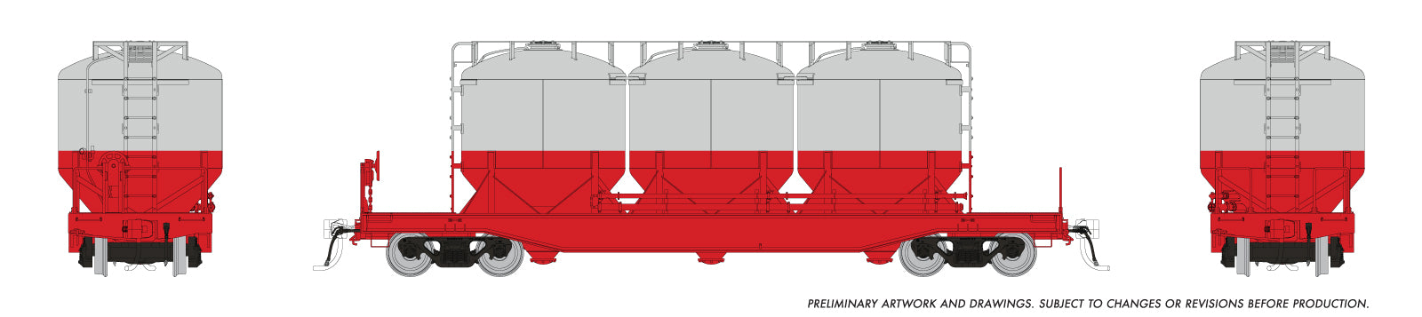 Rapido HO Halliburton Cement Car: Undecorated Single Car