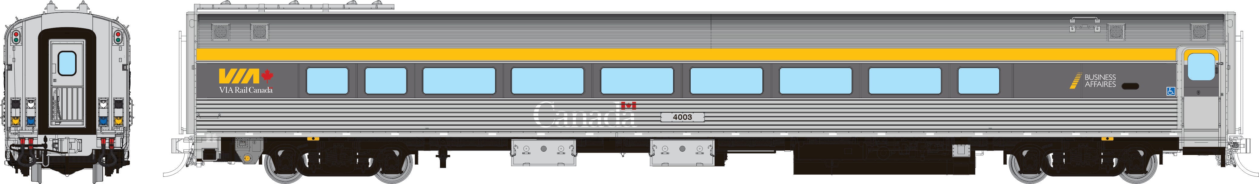 Rapido HO VIA HEP2 Coach: VIA Rail - Current Scheme (Teal): #4114