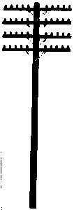 Rix Products 34 HO Scale Railroad Telephone Poles with 4 Crossarms pkg(12)