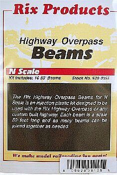 Rix Products 155 N Scale 50' Highway Overpass Beams pkg(10)