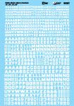 Microscale 90301 HO Scale Gothic Block Letters and Numbers, White, 10"-20" Sizes Waterslide Decals