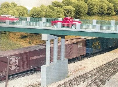 Rix Products 122 HO Scale 50' Wrought Iron Highway Overpass Kit with Pier