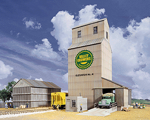 Walthers Cornerstone 3096 HO Scale Valley Growers Association Steel Grain Elevator - Kit