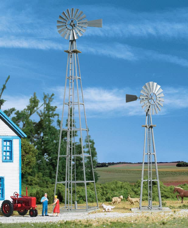Walthers Cornerstone 3198 HO Scale Van Dyke Farm Windmill - Kit - 1-5/8 x 1-5/8 x 8-3/4" 4.1 x 4.1 x 22.2cm pkg(2)