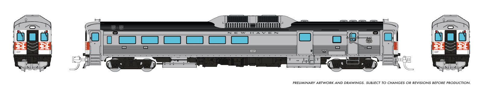 Rapido N Budd RDC-3 (Ph 1) (DC/Silent): New Haven - McGinnis: #127