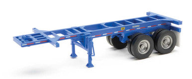 Walthers SceneMaster 4501 HO Scale 20' Container Chassis (2-Pack) Blue