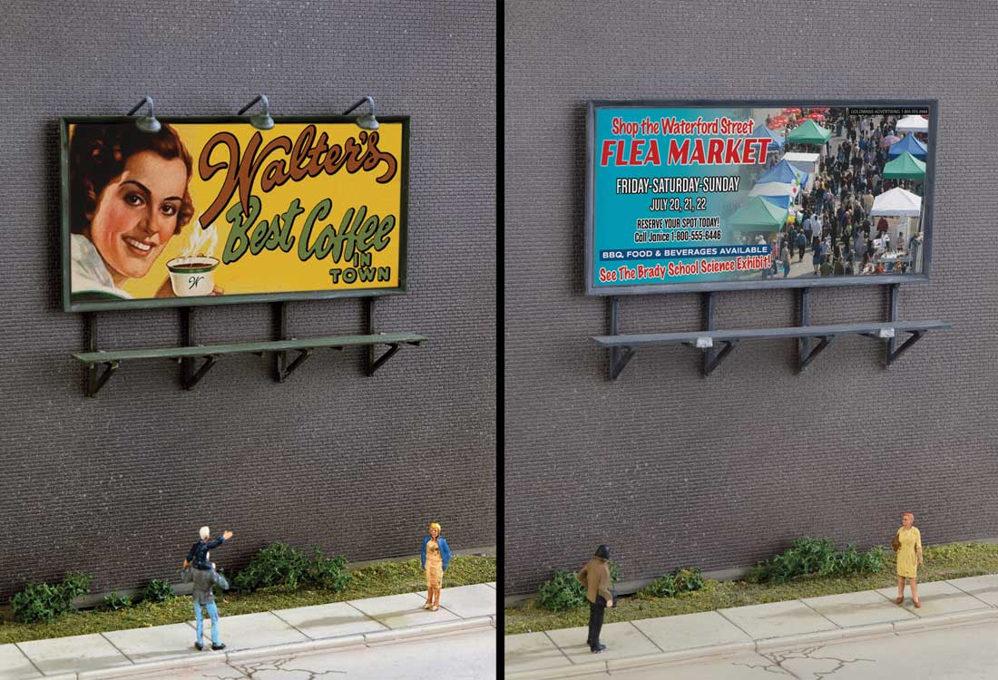 Walthers SceneMaster 4253 HO Scale Wall-Mounted Billboard pkg(3)