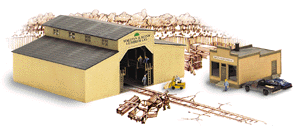 Walthers Cornerstone 3235 N Scale Walton & Sons Lumber - Kit