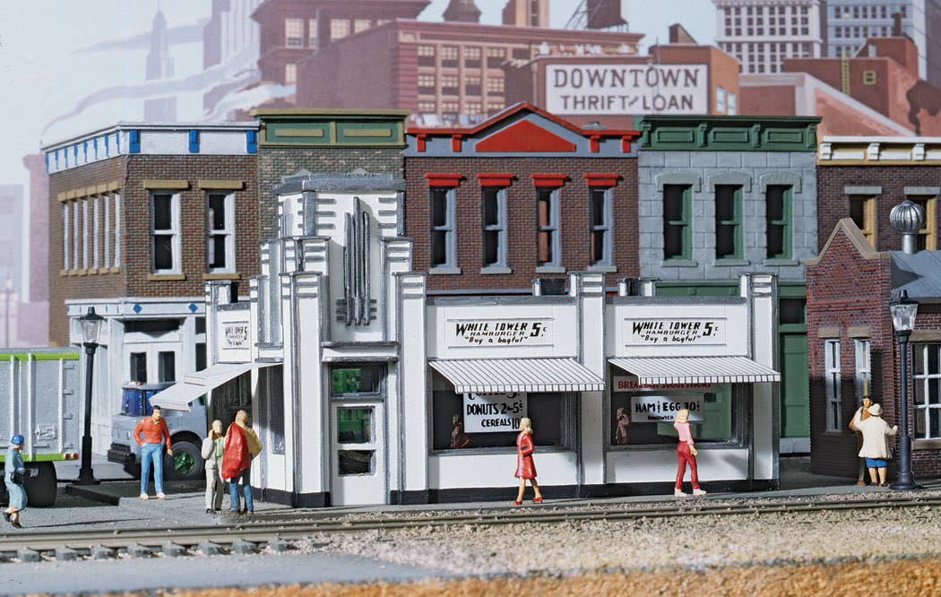 Walthers Cornerstone 3030 HO Scale White Tower Restaurant - Kit - 4-5/8 x 3 x 2-7/8" 11.8 x 7.6 x 7.3cm