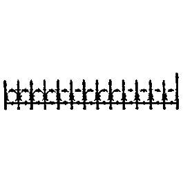Grandt Line 5246 HO Scale Widow's Walk Iron Railing - pkg(4)