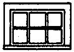 Grandt Line 5242 HO Scale Horizontal Window - 6 Pane - pkg(8)