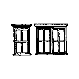 Grandt Line 8020 N Scale Windows -- Victorian Set - pkg(4)